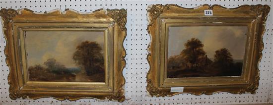 Pair of landscape oils